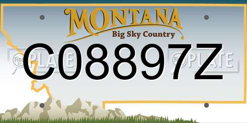 C08897Z Montana License Plate