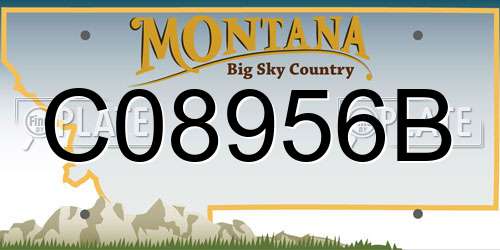 C08956B Montana License Plate