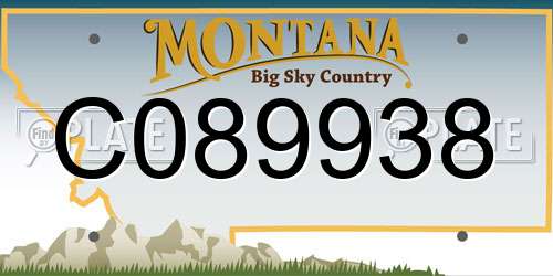 C089938 Montana License Plate