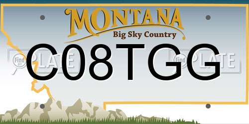 C08TGG Montana License Plate