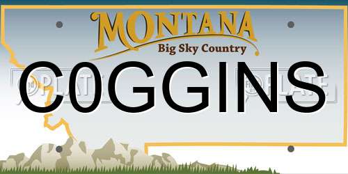 C0GGINS Montana License Plate