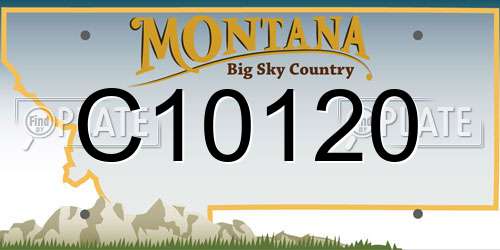 C10120 Montana License Plate