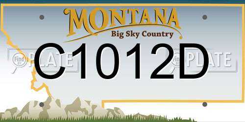C1012D Montana License Plate