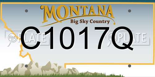 C1017Q Montana License Plate