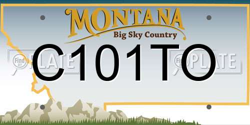 C101TO Montana License Plate