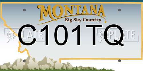 C101TQ Montana License Plate