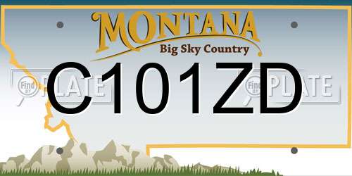C101ZD Montana License Plate