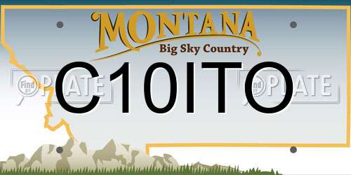 C10ITO Montana License Plate