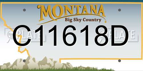 C11618D Montana License Plate
