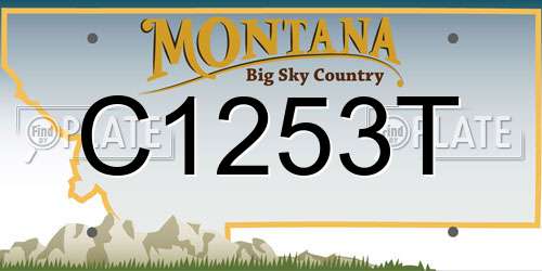 C1253T Montana License Plate