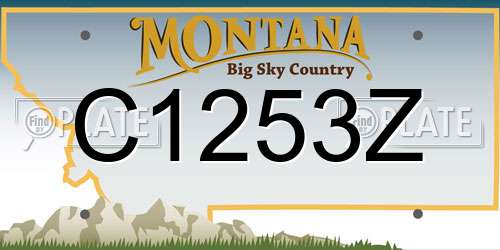 C1253Z Montana License Plate