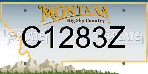 C1283Z Montana License Plate