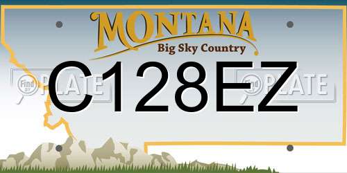C128EZ Montana License Plate
