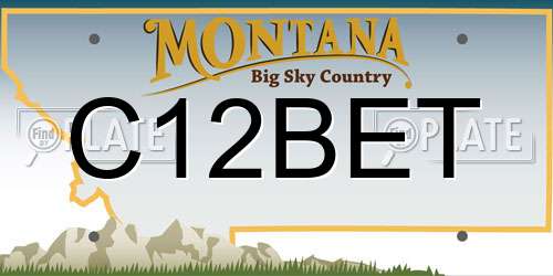 C12BET Montana License Plate