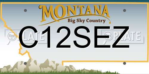 C12SEZ Montana License Plate