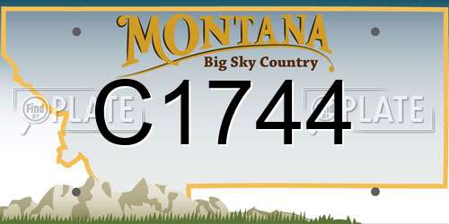C1744 Montana License Plate