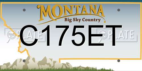 C175ET Montana License Plate