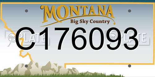 C176093 Montana License Plate