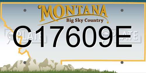 C17609E Montana License Plate