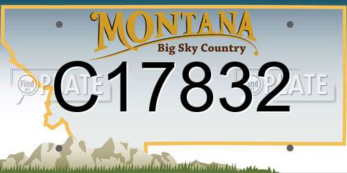 C17832 Montana License Plate