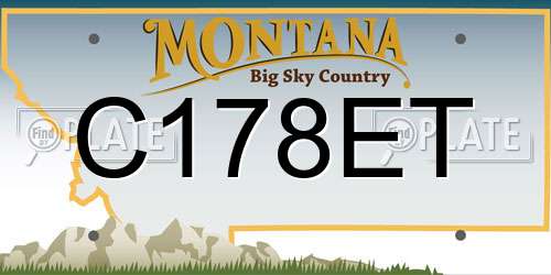 C178ET Montana License Plate