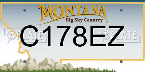 C178EZ Montana License Plate