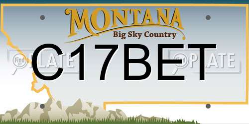 C17BET Montana License Plate