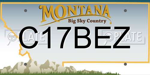 C17BEZ Montana License Plate