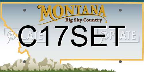 C17SET Montana License Plate
