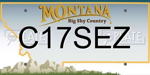 C17SEZ Montana License Plate