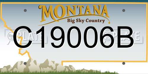 C19006B Montana License Plate