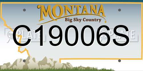 C19006S Montana License Plate