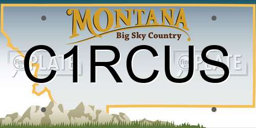 C1RCUS Montana License Plate