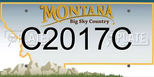 C2017C Montana License Plate