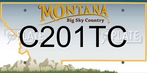C201TC Montana License Plate