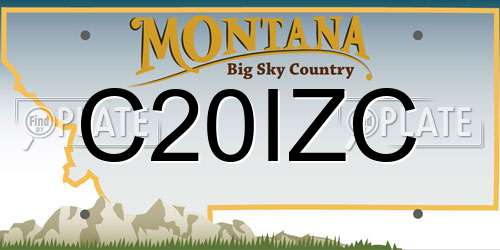 C20IZC Montana License Plate