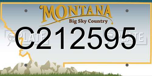 C212595 Montana License Plate