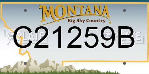 C21259B Montana License Plate