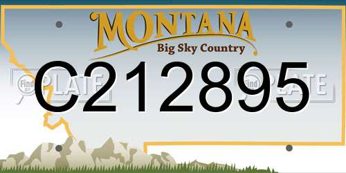 C212895 Montana License Plate