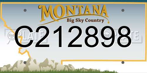 C212898 Montana License Plate