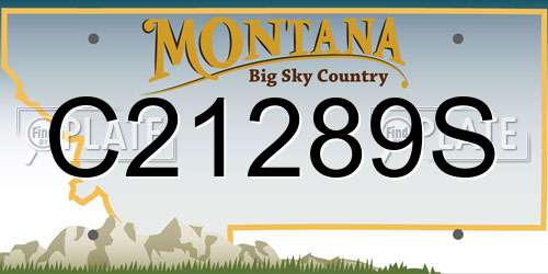 C21289S Montana License Plate