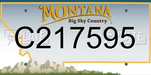 C217595 Montana License Plate