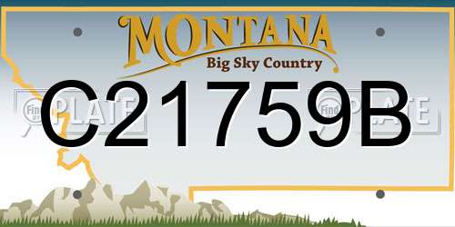C21759B Montana License Plate
