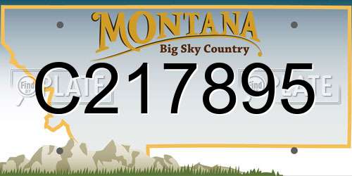 C217895 Montana License Plate