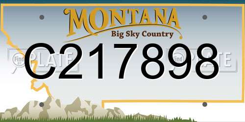C217898 Montana License Plate