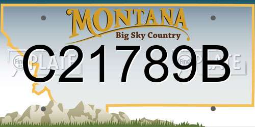 C21789B Montana License Plate