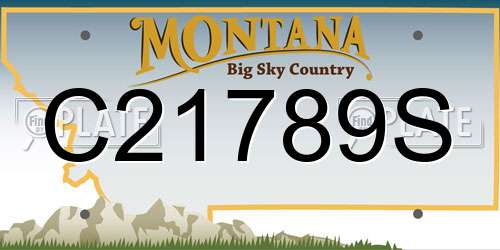 C21789S Montana License Plate