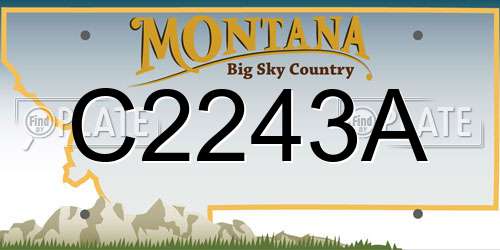 C2243A Montana License Plate