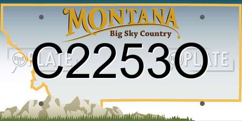 C2253O Montana License Plate