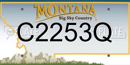 C2253Q Montana License Plate